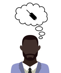 Mann überlegt - Autoschlüssel