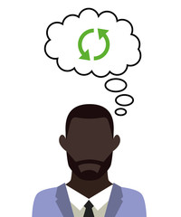 Mann überlegt - Synchronisieren