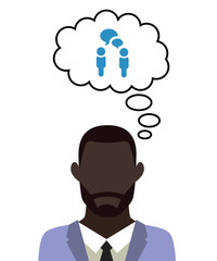 Mann überlegt - Gespräch