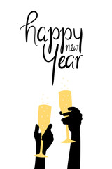 Happy New Year - Sektgläser