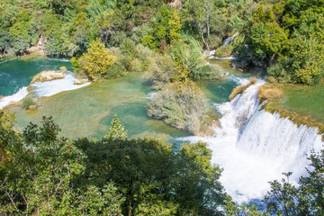 Obraz premium Nationalpark Krka Wasserfälle im September
