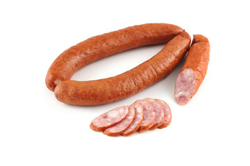 Sausage on a white background