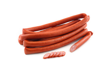 Sausage on a white background