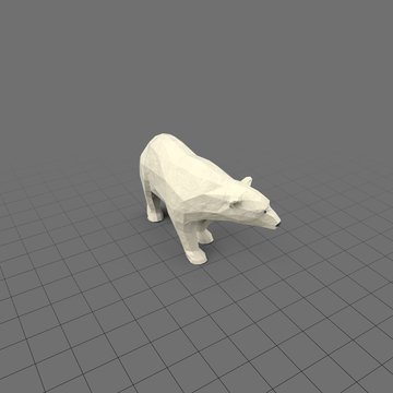 Stylized polar bear standing