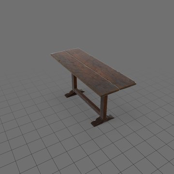 Long skinny rustic table