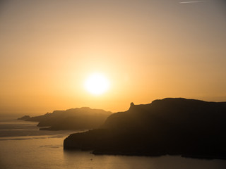 Obraz premium Beautiful sunset at the sea