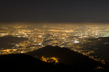 City lights from an aerial point of view