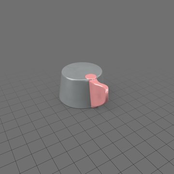 Pink and grey knob for electronics