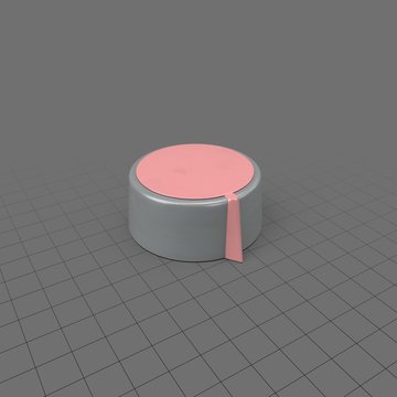 Shallow pink knob for electronics