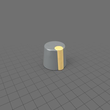 Yellow and grey knob for electronics