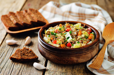 Cabbage minced beef ragu