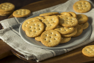 Round Salted Homemade Crackers