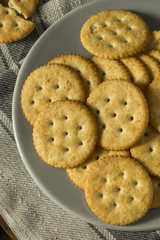 Round Salted Homemade Crackers
