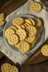 Round Salted Homemade Crackers