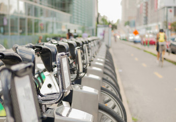 Bicycle sharing and rental system in Montreal, Quebec, Canada