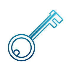Naklejka premium Key door isolated