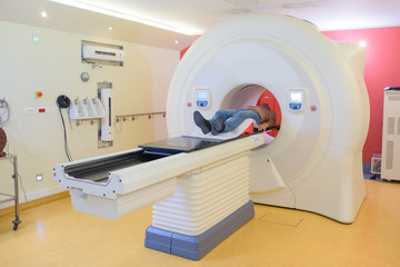 undergoing MRI examination