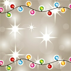 christmas lights luminous garland glowing decoration vector illustration