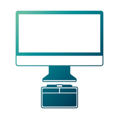 monitor computer graphic tablet design equipment vector illustration