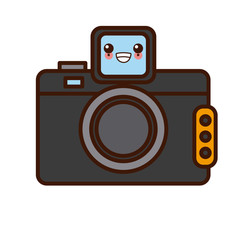 Vintage photographic camera kawaii cute cartoon