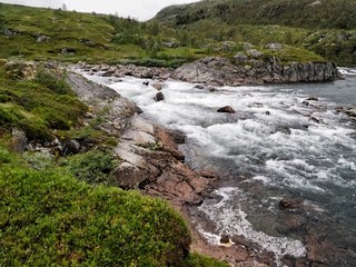 Naklejka na ściany i meble Landsachaft im Norwegen, Juli 2017