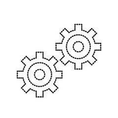 Gears machinery pieces icon vector illustration graphic design