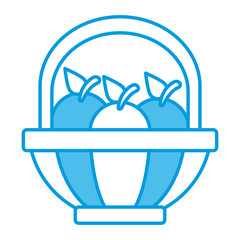fruits basket symbol icon vector illustration graphic design