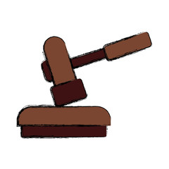 Gavel justice symbol icon vector illustration graphic design