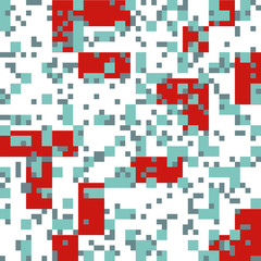 Knitted Christmas Abstract Square Pattern