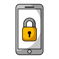 smartphone gps navigation security access app vector illustration