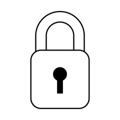 security data information technology padlock button vector illustration