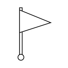 Obraz premium flag pin location web symbol outline vector illustration