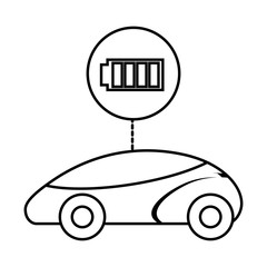 smart or intelligent car battery charger technology vector illustration