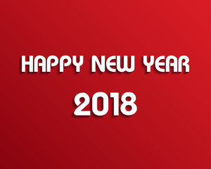 Happy new year 2018. Greetings card. Colorful design. Vector illustration.