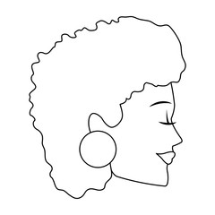 Beautiful woman face icon vector illustration graphic design