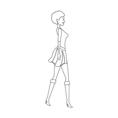 Fashion woman cartoon icon vector illustration graphic design