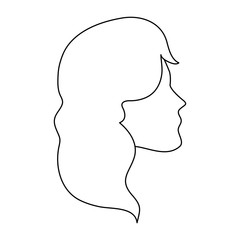 Beautiful woman face icon vector illustration graphic design