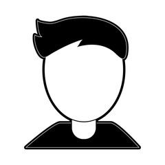 Man faceless avatar icon vector illustration graphic design