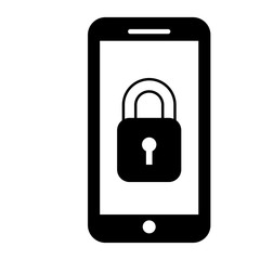 smartphone gps navigation security access app vector illustration