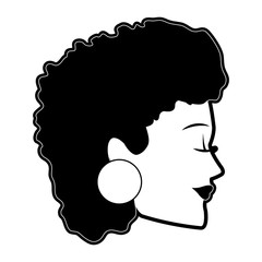 Beautiful woman face icon vector illustration graphic design