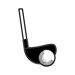 Club and ball golf sport icon vector illustration graphic design