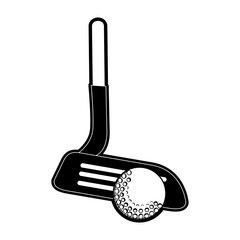 Club and ball golf sport icon vector illustration graphic design