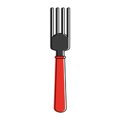 Fork cutlery utensil icon vector illustration graphic design