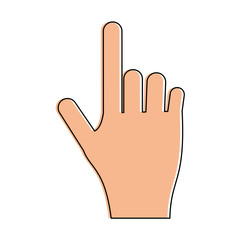 Obraz premium Hand pointing symbol icon vector illustration graphic design