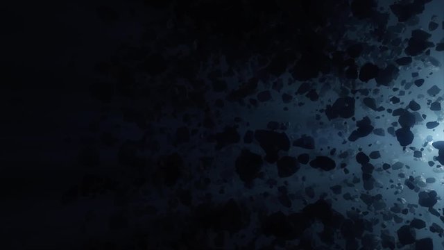 00:03 | 00:09 1&times;  Cinematic flight into a deep space asteroid field. Highly realistic animation with volumetric light. 4K UHD. 16-bit color depth.