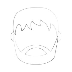 Man faceless head icon vector illustration graphic design