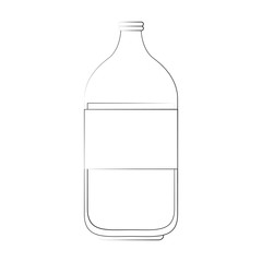 Milk glass bottle icon vector illustration graphic design