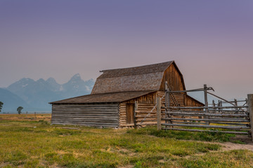 Moulton Barn with Tetons in Background