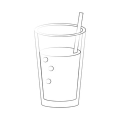 Delicious juice glass icon vector illustration graphic design