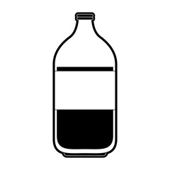 Milk glass bottle icon vector illustration graphic design